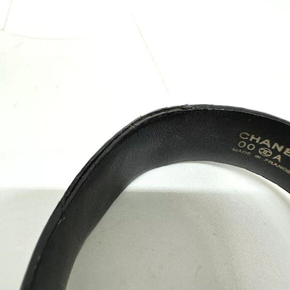 CHANEL CC Mark 00A Bracelet Gold Plated/Leather Black/GoldHardware - Picture 11 of 16